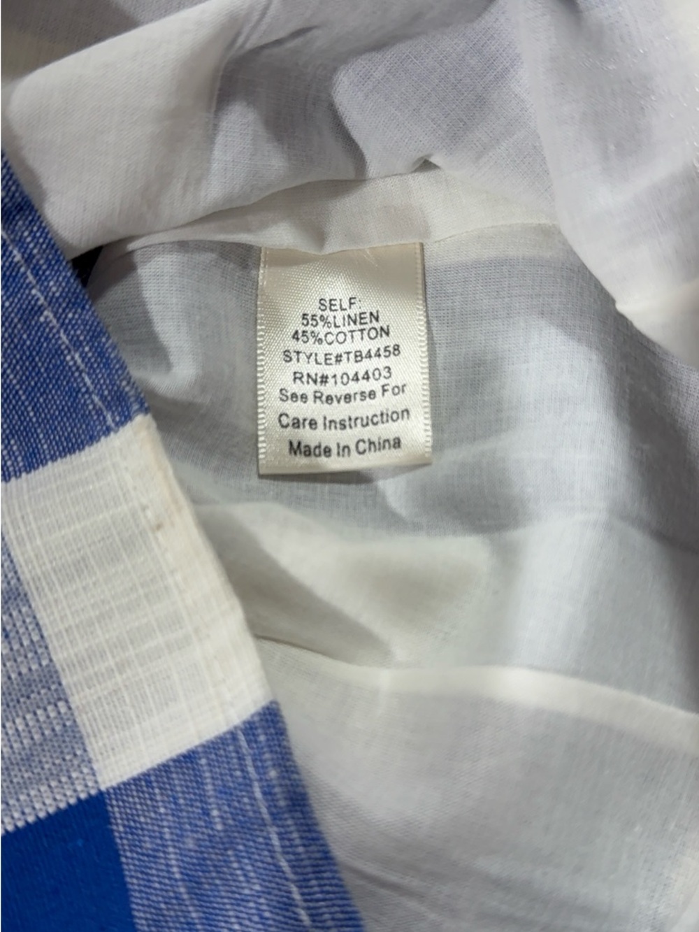 Altar'd State Blue and White Gingham Mini Dress - Picture 5 of 5